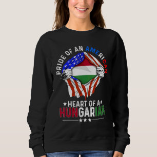 Sweatshirt Fierté Américaine Hongroise Amérique Étranger Hong