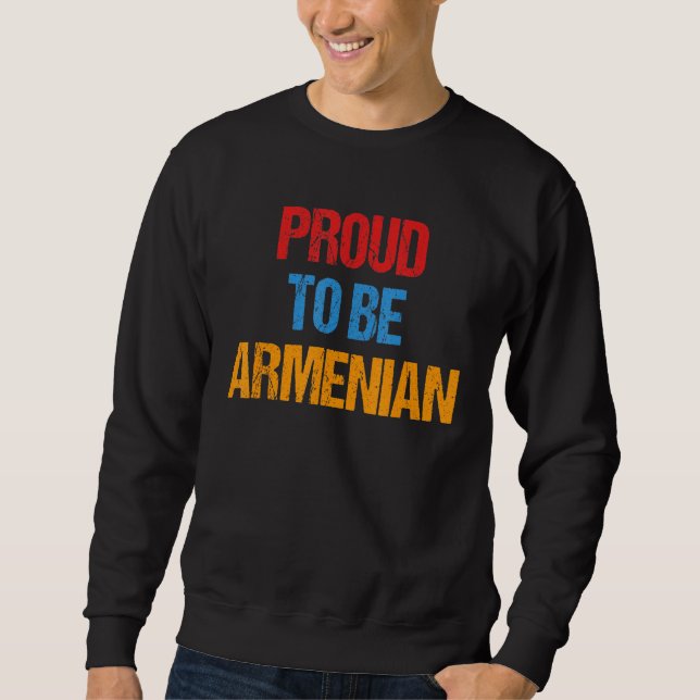 Sweatshirt Fierté arménienne Arménie Drapeau couleur Histo (Devant)
