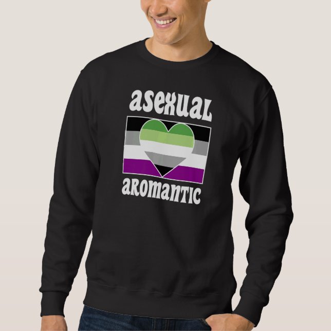 Sweatshirt Fierté Aromantique Asexuelle Drapeau mignon Ace es (Devant)