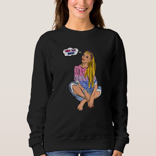Sweatshirt Fierté Bi Subtile Pourquoi Pas Les Deux Discrète B (Devant)