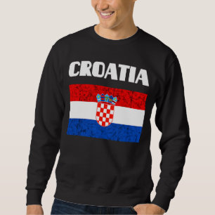 Sweatshirt Fierté croate Racines croate Drapeau croate Hrvats