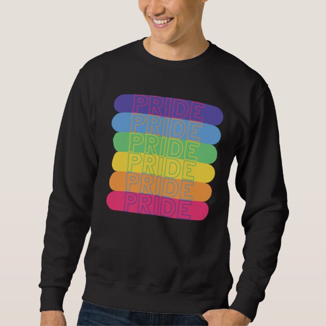 Sweatshirt Fierté dans les couleurs arc-en-ciel (Devant)