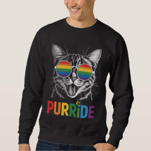 Sweatshirt Fierté de chat gay lesbienne arc-en-ciel LGBTQ all