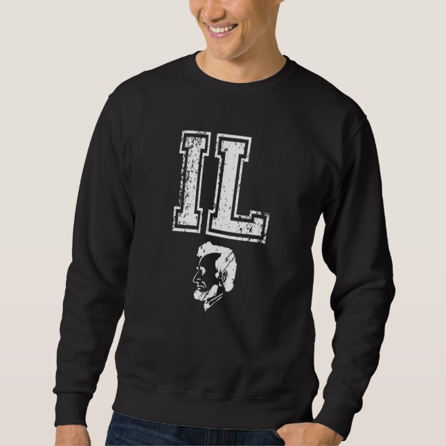 Sweatshirt Fierté de l'Illinois en détresse (Devant)