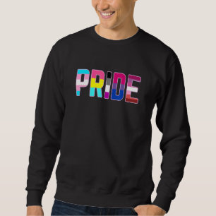Sweatshirt Fierté LGBT drapeaux pour Pan Trans Bi Lesbian Ase