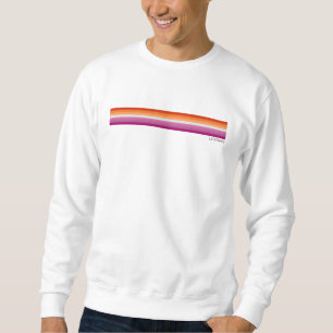 Sweatshirt Fierté LGBTQ personnalisée Lignes arc-en-ciel Lesb