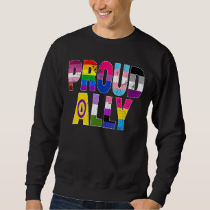 Sweatshirt Fierté noire LGBTQ Fière alliée Lesbienne Gay Bi T