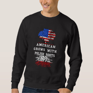 Sweatshirt Fierté polonaise du drapeau américain de Pologne c