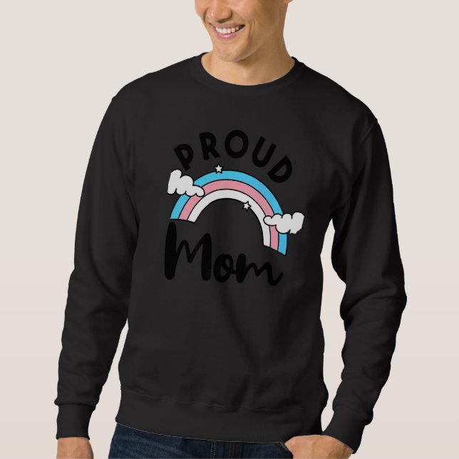 Sweatshirt Fierté Transgenre Fier Maman Rainbow Lgbt Trans Fl (Devant)