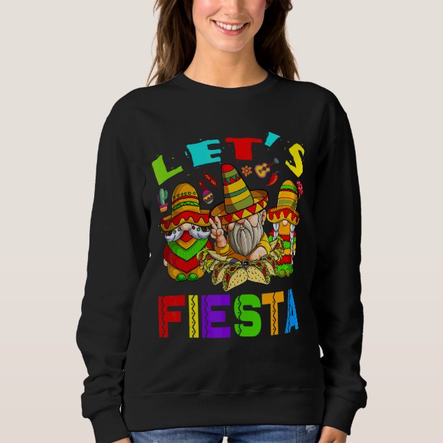 Sweatshirt Fiesta Cinco De Mayo Gnomes Latin Mexique Pa (Devant)