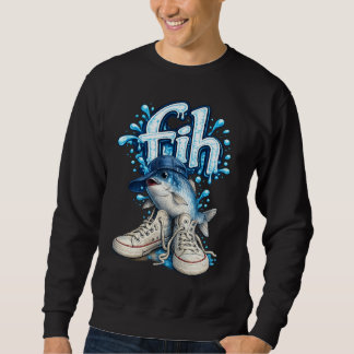 Sweatshirt Fih Shoes Fish Funny Misspelled Fish Meme Fih Call
