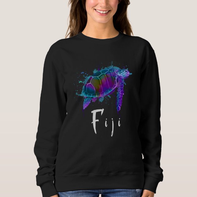 Sweatshirt Fiji Islands Watercolor Turtle Fiji Souvenir (Devant)