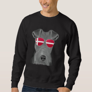 Sweatshirt Fil Fox Terrier Chien Danemark Drapeau Lunettes de