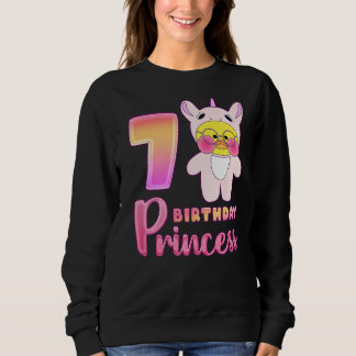 Sweatshirt Fille Anniversaire 7 Ans Lalafanfan À Unicorn Kig