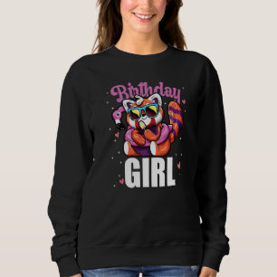 Sweatshirt Fille Anniversaire Panda Rouge crème glacée Lunett