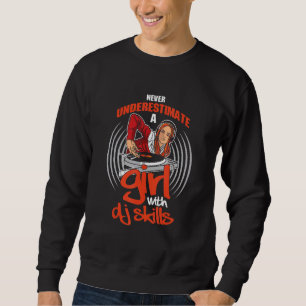 Sweatshirt Fille Avec Compétences Dj Tourne-disque Deejay Cas