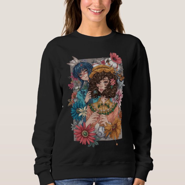 Sweatshirt Fille Boho avec sweat-shirt floral (Devant)
