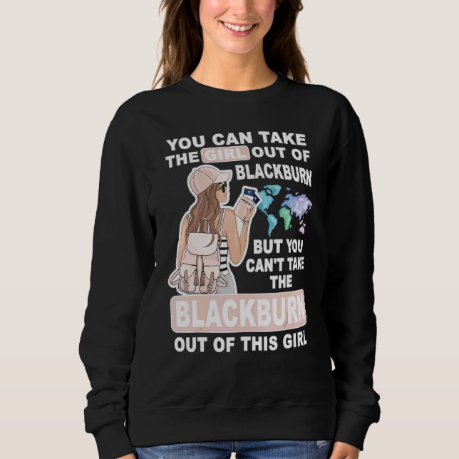 Sweatshirt Fille cool de Blackburn City Fière fille de Blackb (Devant)