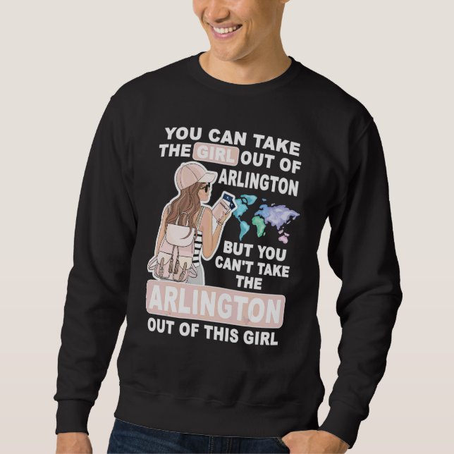 Sweatshirt Fille Cool de la ville d'Arlington  Fière fille d' (Devant)