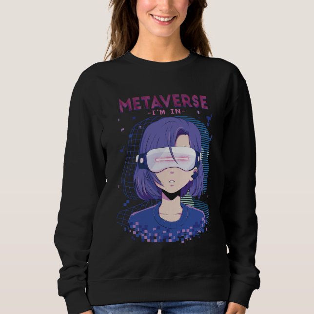 Sweatshirt Fille d'anime lunettes de réalité virtuelle sweats (Devant)