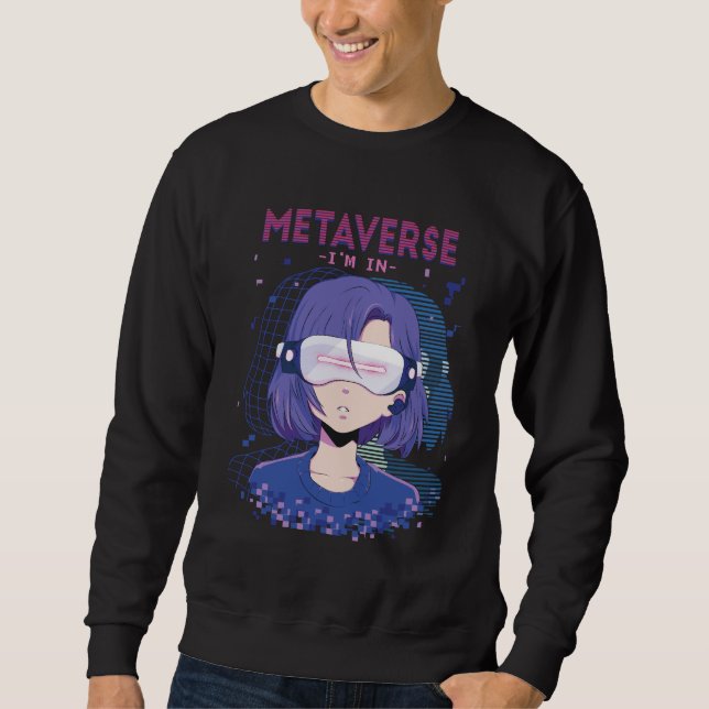 Sweatshirt Fille d'anime lunettes de réalité virtuelle sweats (Devant)