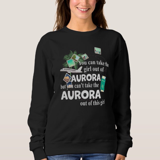 Sweatshirt Fille d'Aurora   Fille d'Auror patriotique et fièr (Devant)
