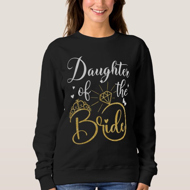Sweatshirt Fille de la mariée mariage douche de mariage appar (Devant)