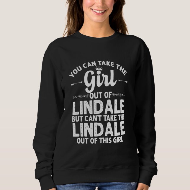 Sweatshirt Fille De Lindale Tx Texas Funny Home Roots Usa (Devant)