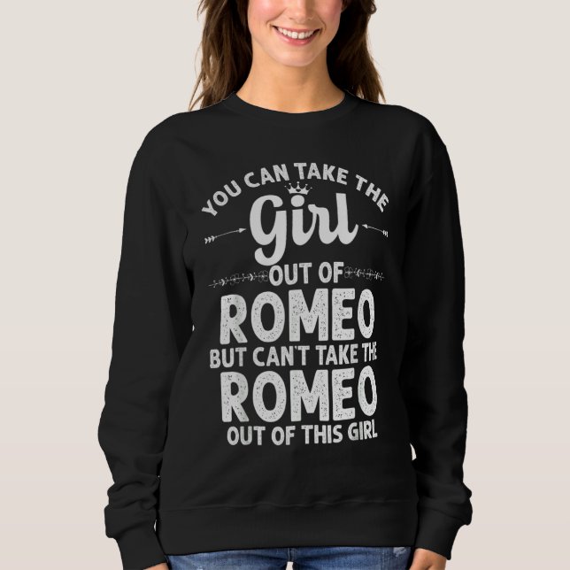 Sweatshirt Fille De Romeo Mi Michigan Funny Home Roots Usa (Devant)