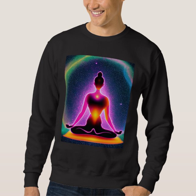 Sweatshirt Fille de yoga Fille Salutation du Soleil Méditatio (Devant)