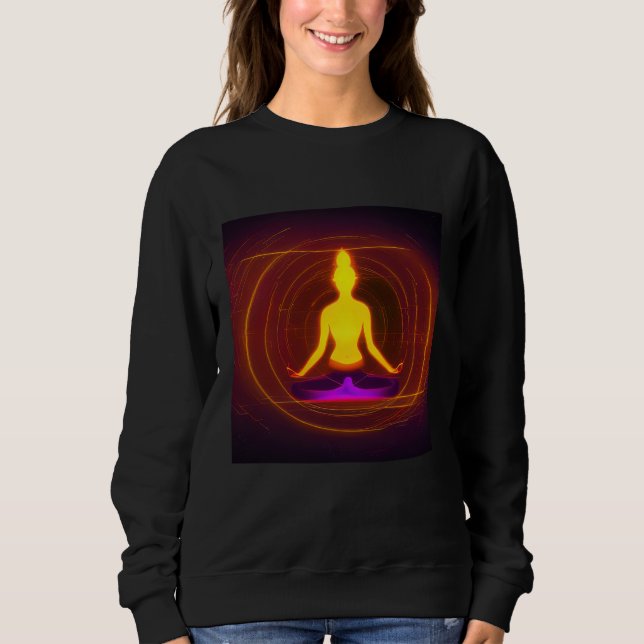 Sweatshirt Fille de yoga Fille Salutation du soleil Méditatio (Devant)