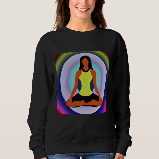 Sweatshirt Fille de yoga Fille Salutation du soleil Méditatio (Devant)