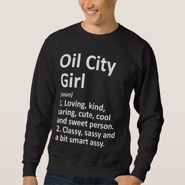 Sweatshirt Fille d'Oil City Pa Pennsylvanie Ville amusante Ma (Devant)