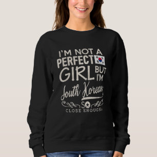 Sweatshirt Fille du drapeau de la Corée du Sud Souvenir de