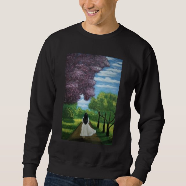 Sweatshirt Fille en robe blanche (Devant)