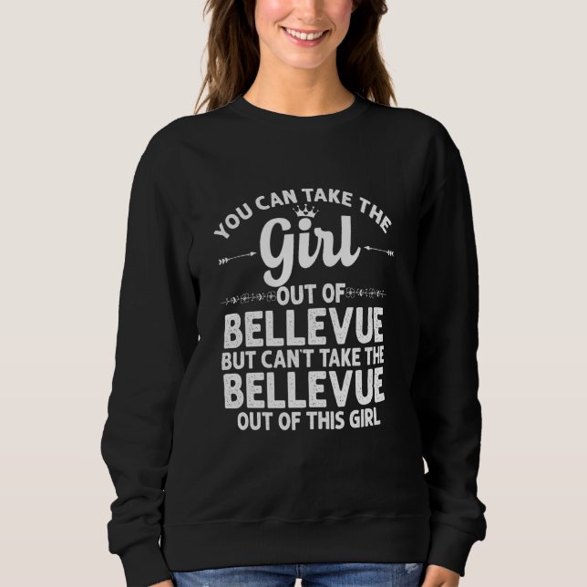 Sweatshirt Fille Hors De Bellevue Wa Washington Drôle Maison  (Devant)