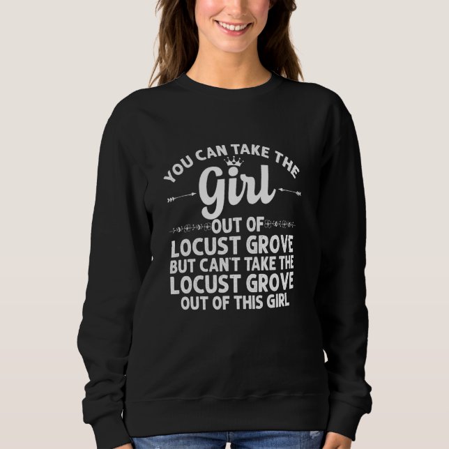 Sweatshirt Fille Hors De Criquet Grove Ga Georgia Drôle Accue (Devant)