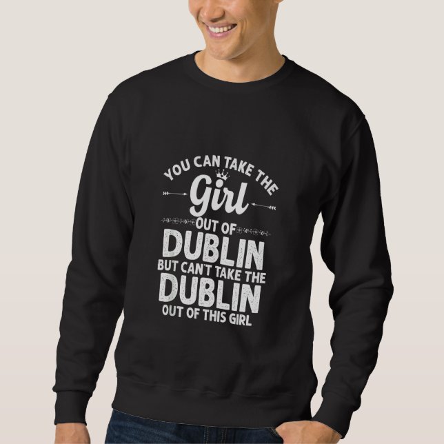 Sweatshirt Fille Hors De Dublin Oh Ohio Funny Home Roots Usa (Devant)
