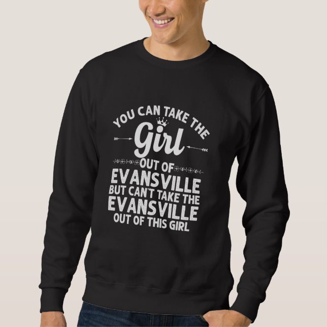 Sweatshirt Fille Hors D'Evansville Wi Wisconsin Funny Home Ro (Devant)