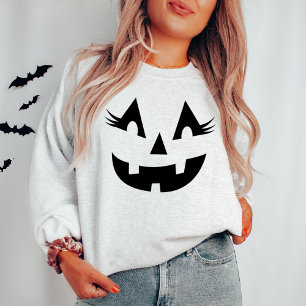 Sweatshirt Fille Jack-o'-lantern Citrouille Face Halloween As