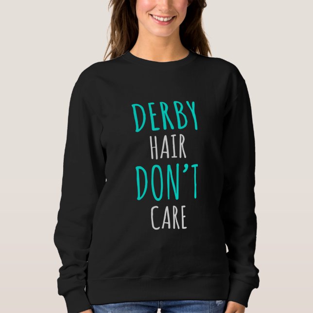 Sweatshirt Fille Patineuse De Derby Qui Se Moque De Ses Cheve (Devant)