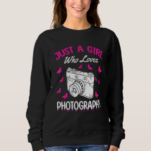 Sweatshirt Fille photographe juste une fille qui aime photogr