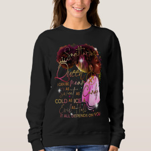Sweatshirt Fille Sagittarius Anniversaire Melanin Afro Queen 