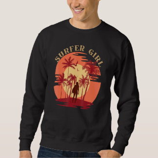 Sweatshirt Fille Surfeur Vintage Surfeur Pour Hommes Femmes