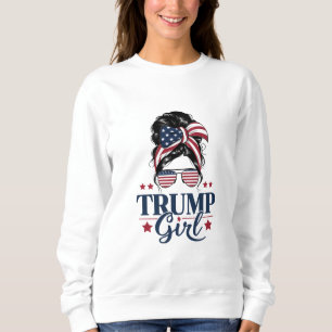 Sweatshirt Fille Trump Bun Méssy Trump 2024 Élection Américai
