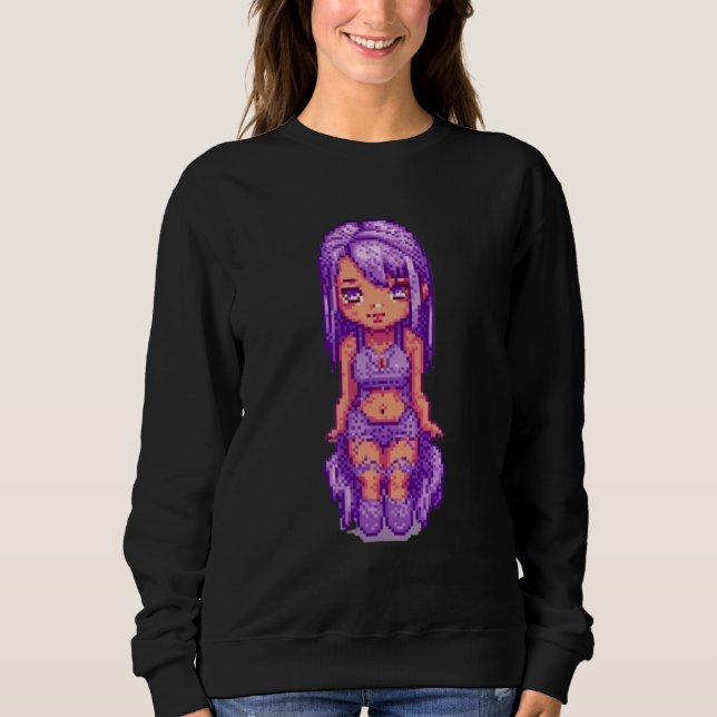Sweatshirt Fille violette  (Devant)
