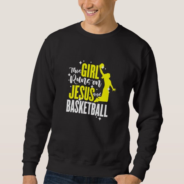 Sweatshirt Filles Basket Cette Fille Coule Sur Jésus Et Le Ba (Devant)