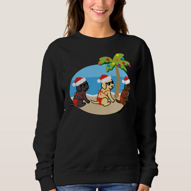 Sweatshirt Filles Bikini Retriever du Labrador Christmas (Devant)