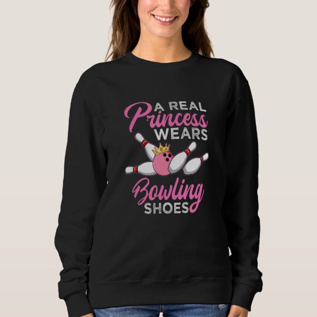 Sweatshirt Filles Bowling Chaussures Bowler Rose 1 (Devant)