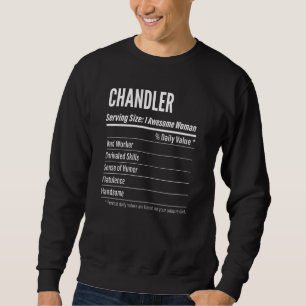 Sweatshirt Filles Chandler Les Faits Nutritionnels La Taille